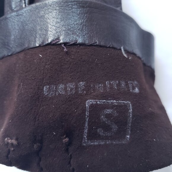 Saks Fifth Avenue Italian Leather Unlined Brown Driving Gloves - Picture 9 of 9